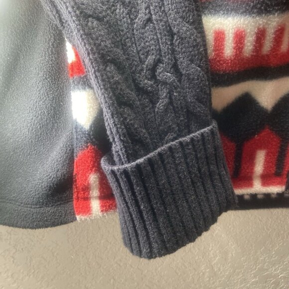 Lauren Ralph Lauren Active Southwest Fleece Cable Knit Jacket Womens XL Zip-Up L - Picture 4 of 10